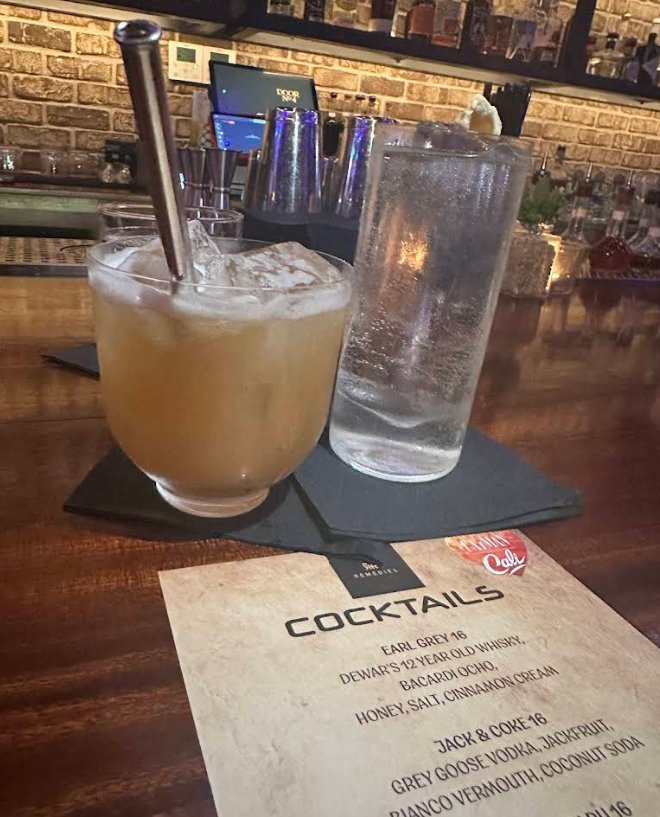 Two cocktails on the bar at Door No. 4